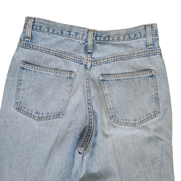 ABE for Honest Jeans wear Vintage Wide Leg Undone Hem Button-fly Jeans 90s Y2K - Picture 4 of 9